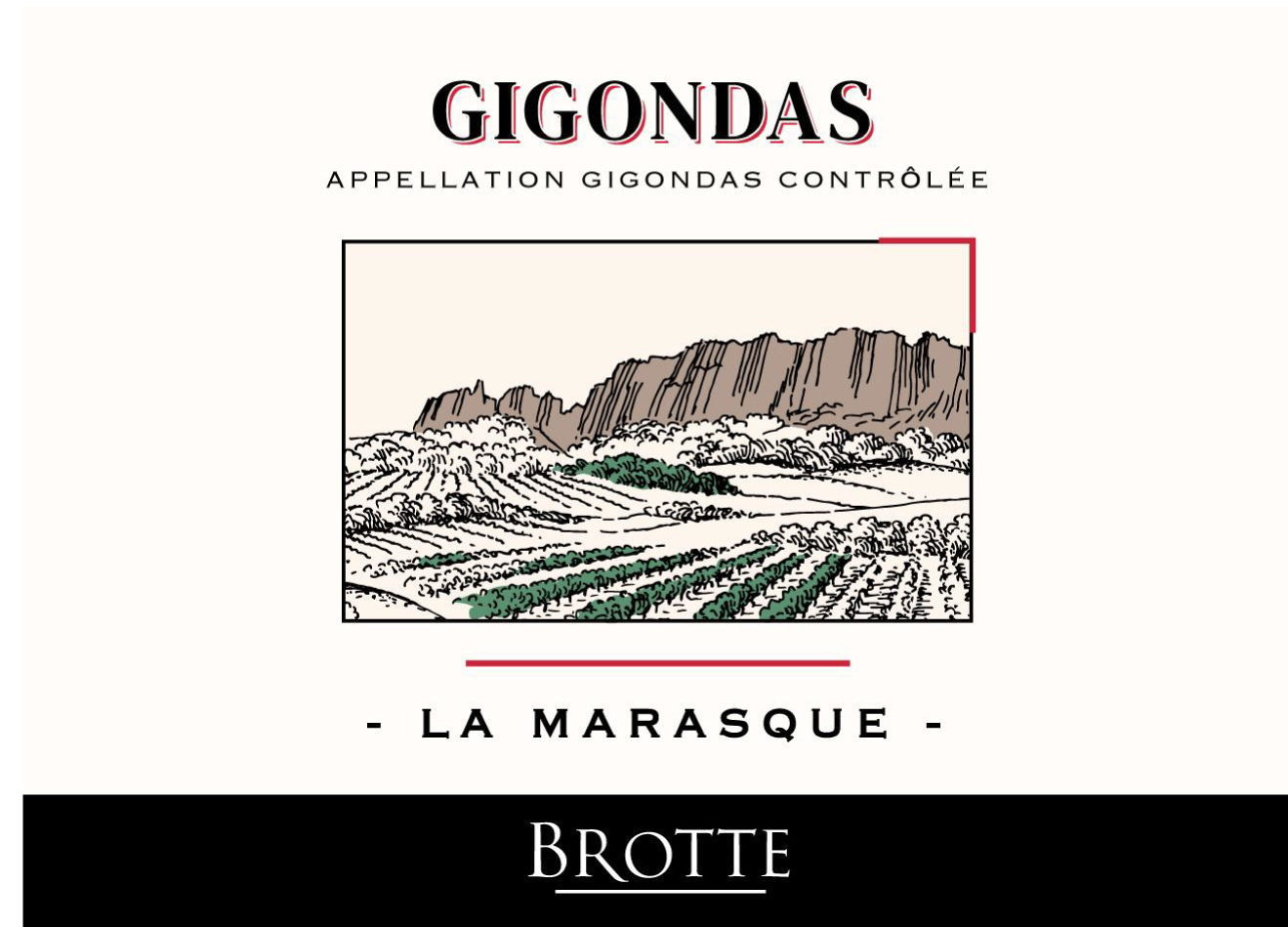 Brotte - La Marasque Gigondas label