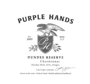 Purple Hands - Chardonnay - Dundee Reserve label
